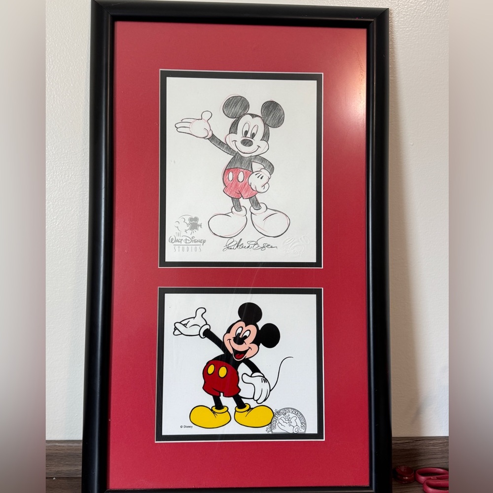 Double Mickey Picture With Cell and Sketch